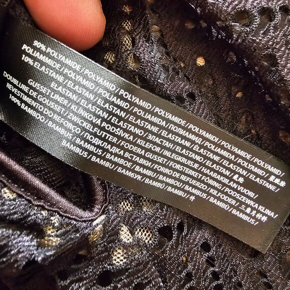 NWT!! Bluebella Iris Plunge Soft Delicate Lace Bodysuit, US 6 (S), Black - Picture 9 of 12